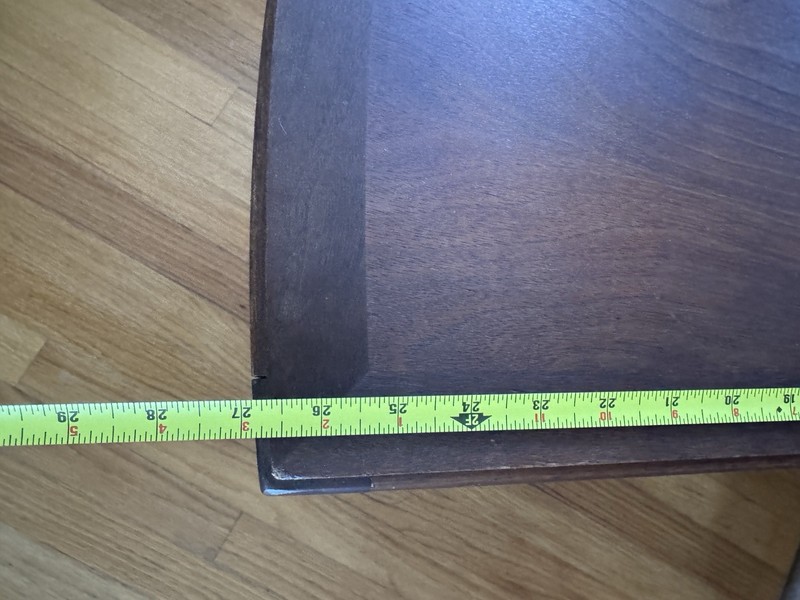 Vintage Lane Walnut Wedge End Table Style 997-21 Mid Century Modern MCM 1968 gallery