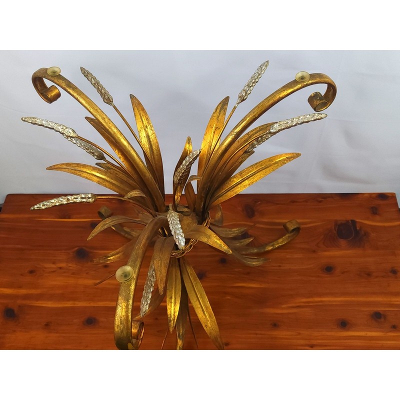 Mid Century Hollywood Regency Wheat Sheaf Side Table Base gallery