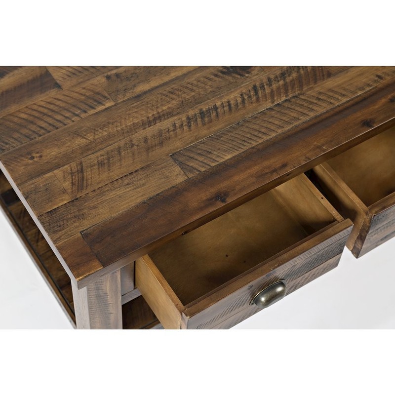 Artisan's Craft Rustic Farmhouse Distressed Solid Wood Coffee Table gallery