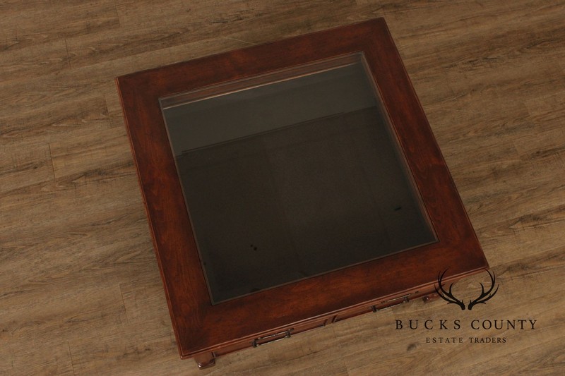 Bausman & Co. Glass Top Storage Coffee Table gallery