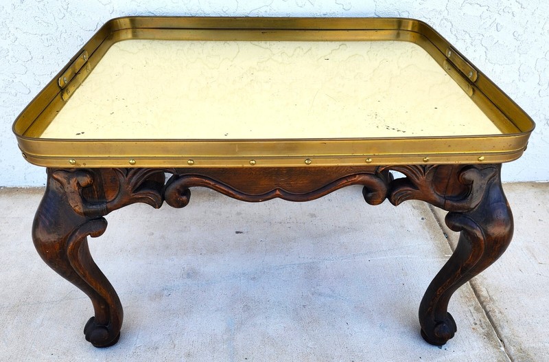 Brass Tray Table Mid Century gallery