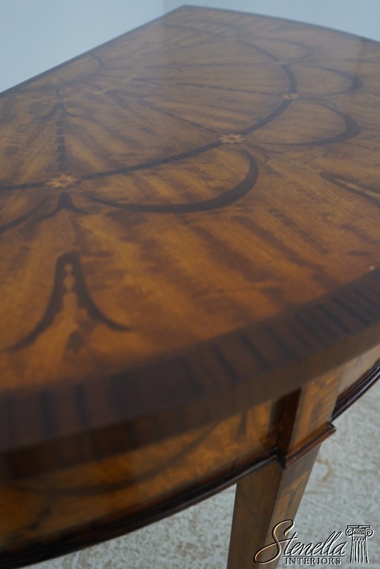 L67854: Adams Style Highly Inlaid Demilune Console Table gallery