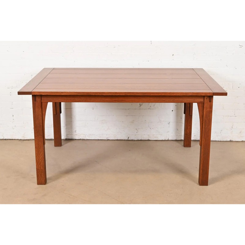Stickley Mission Oak Arts & Crafts Extension Dining Table gallery