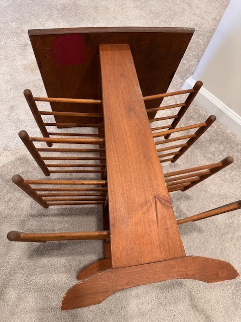 Antique Primitive Wooden Spool Rack Side Table | Spindle Dowel | Farmhouse Decor gallery