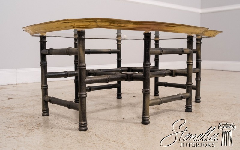 71578: Brass Tray Top Bamboo Form Coffee Table gallery