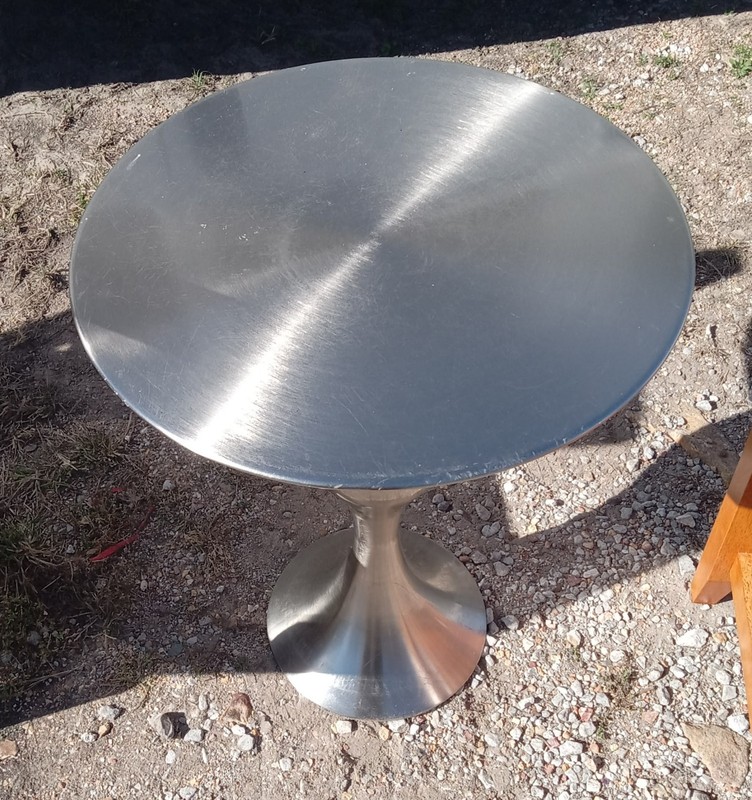Round Silver End Table / Side Table (ET815)