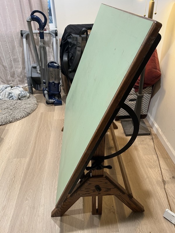 Hamilton Antique Oak Drawing Table gallery