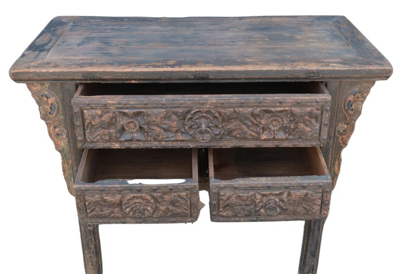 Hand Carved Antique Shanxi Console Table gallery