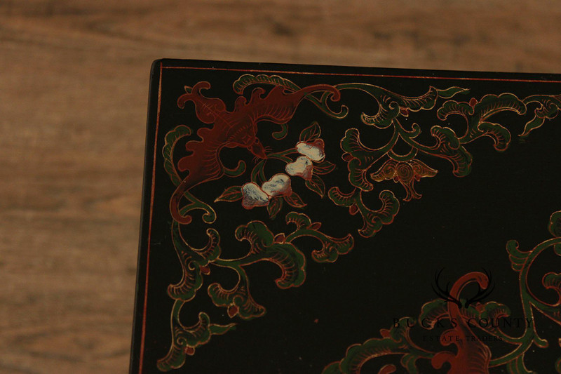 Vintage Asian Lacquered Coffee or Side Table gallery