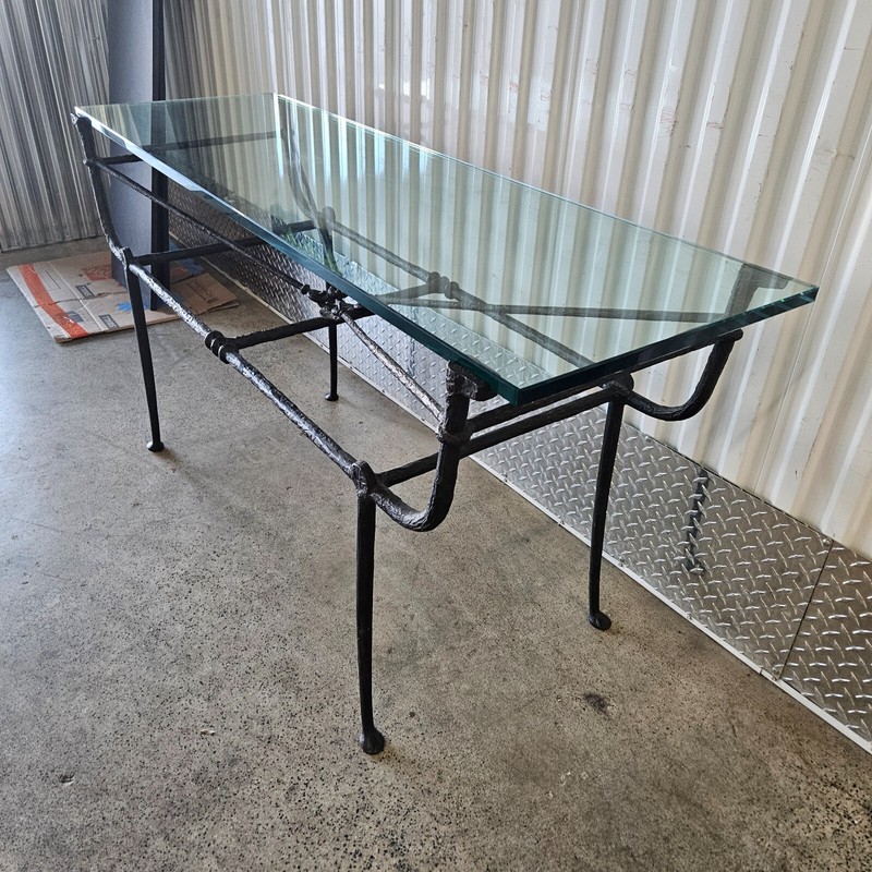 High End Carole Gratale Iron Console Manner of Giacometti gallery