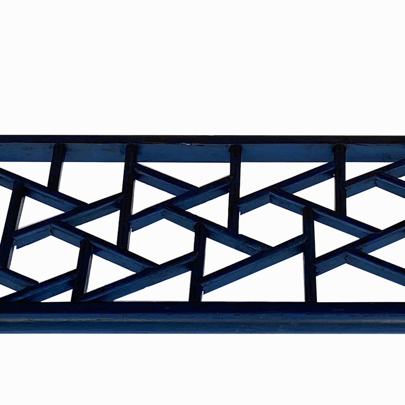 Chinese Distressed Blue Lacquer Apron Curve Legs Console Side Altar Table cs7760 gallery
