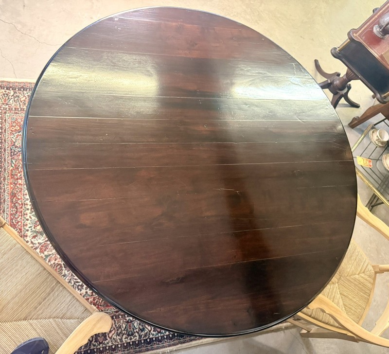 Antique French Style 60" Round Solid Hardwood Barley Twist Dining & Entry Table gallery