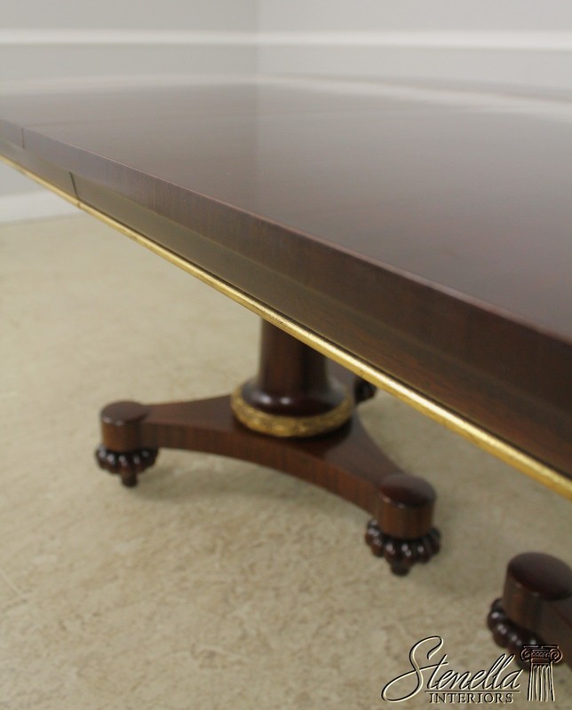 L55964: JOHN WIDDICOMB Neoclassical Mahogany Pedestal Dining Room Table gallery
