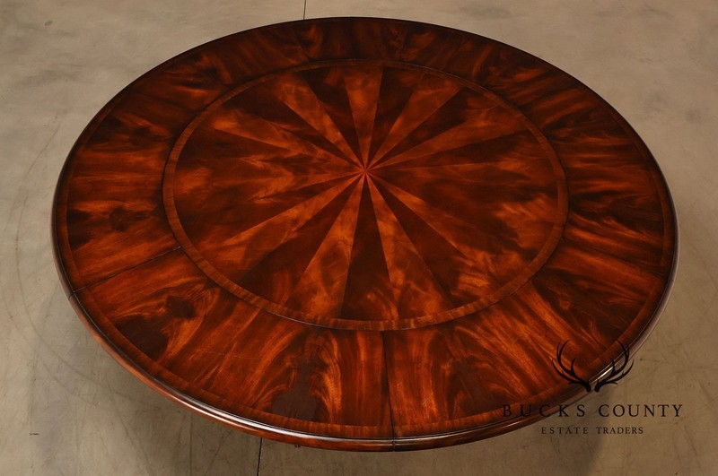 Theodore Alexander Regency Style Flame Mahogany Round Expanding Dining Table gallery
