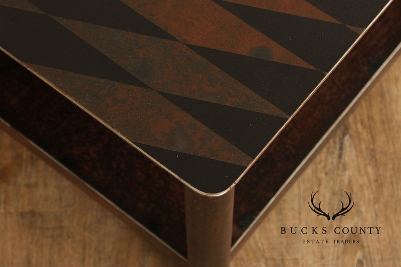 Jim Rose Patinated and Oxidized Steel Coffee Table gallery