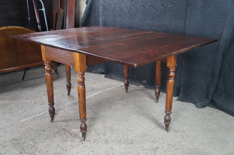 Antique Country Farmhouse Cherry Dropleaf Gateleg Dining Table Console gallery