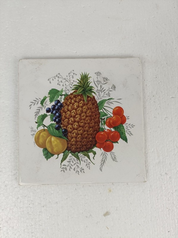 Vintage Side Table Plant stand Ceramic Tile MettlachGermany Funky Wrought Iron gallery