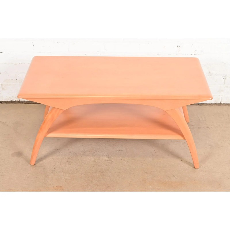 Heywood Wakefield Mid-Century Modern Solid Maple Spider Leg Coffee Table, 1950s gallery