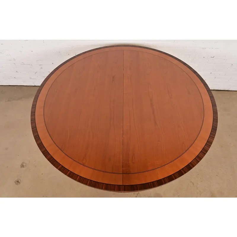Baker Furniture Regency Cherry Wood Extension Dining Table, Newly Refinished gallery