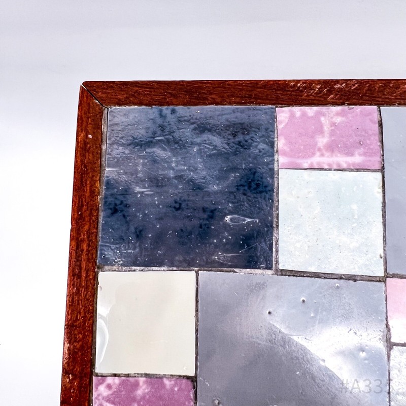 Vintage Mosaic Flower Planter Side Table Wooden | 31x31x32cm gallery