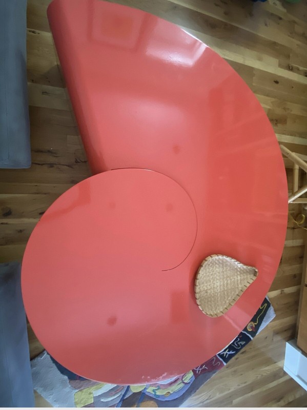 Mid Century Modern Vintage Nautilus Statement Art Deco Coffee Table Coral gallery