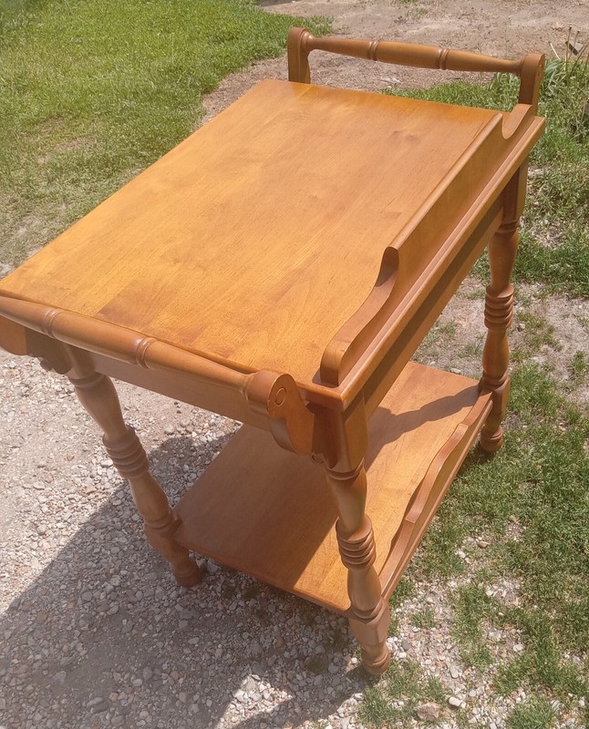 Mid Century Maple Entry Table / Washstand / Cart by Columbia (ENT59) gallery