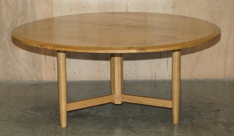 STUNNING LARGE 170CM WIDE POLLARD PIPPY BURR OAK ROUND DINING TABLE SEATS EIGHT gallery
