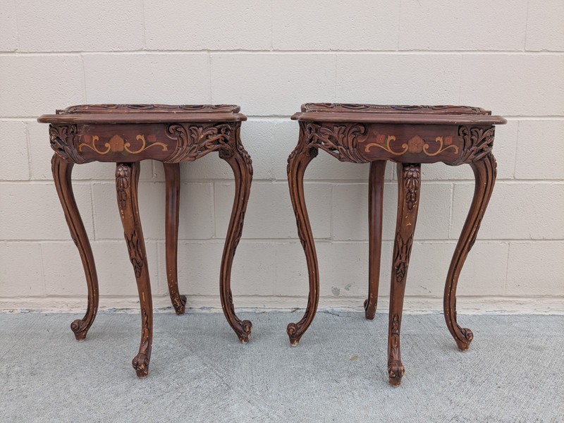 Vintage French Provincial Regency Side Tables gallery