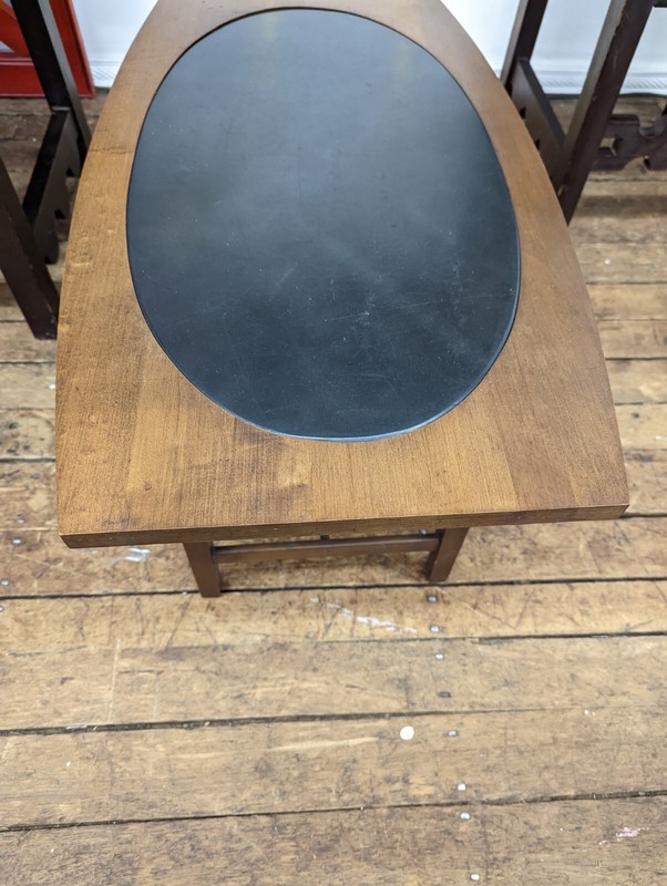 1950 Paul McCobb SIDE TABLE Perimeter Group/Winchendon Furniture leather & wood gallery