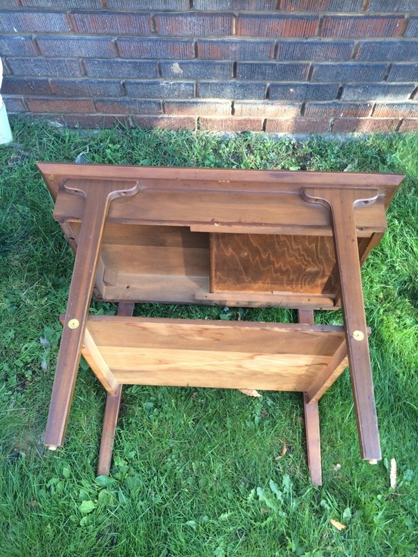 Antique very end table with Single Drawer 1940-1950 gallery