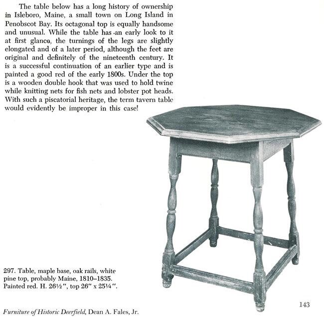 Very Rare, Early New England Octagonal Tavern Table, First half 18th century gallery