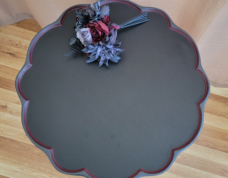 Solid Wood Antique Side Table Accent Table Gothic Vibes gallery