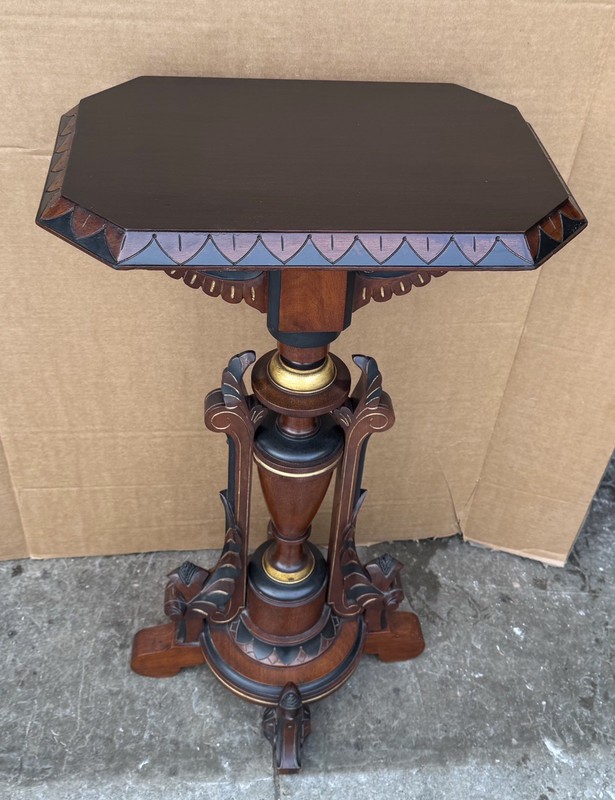 RENAISSANCE GOLD INCISED WALNUT PEDESTAL gallery