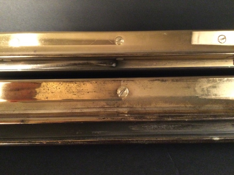 Vtg Mid Century Modern Leon Rosen for Pace Brass Plated Metal Table Hardware gallery