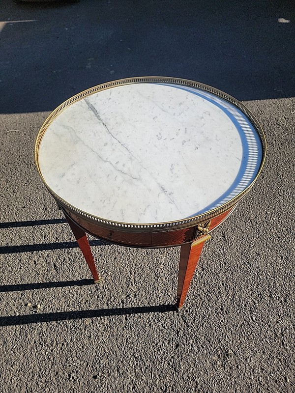 Antique Louis XVI Style Bouilloute Table / Neoclassical Side Table gallery