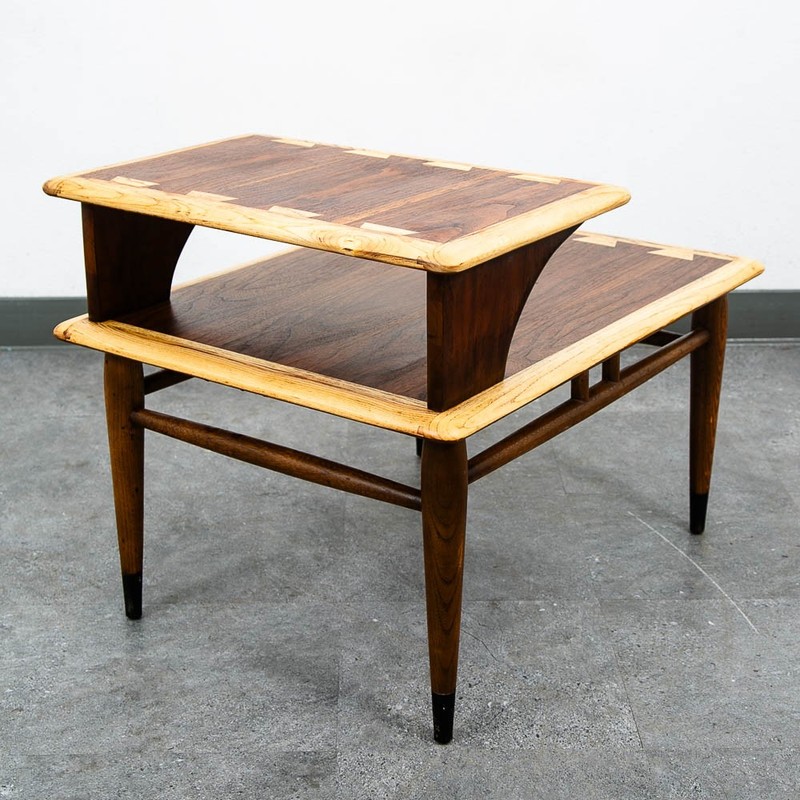 Mid Century Modern End Table Side Nightstand Lane Acclaim Restored Step Up MCM gallery