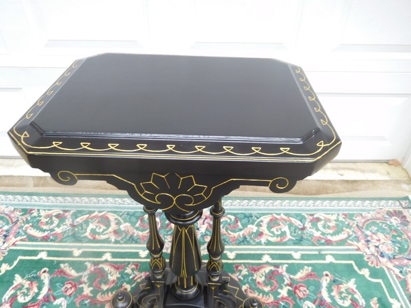 OUTSTANDING VICTORIAN RENAISSANCE EBONIZED PEDESTAL gallery