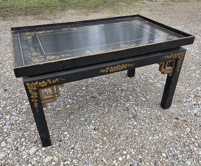 Gilded Chinoiserie Style Side Table