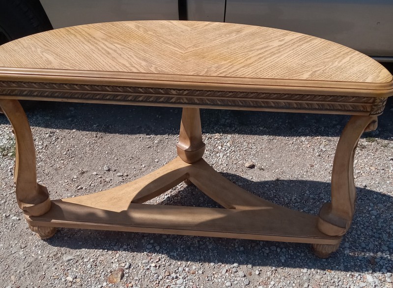 Oak Carved Sofa Table / Entry Table (ENT46) gallery