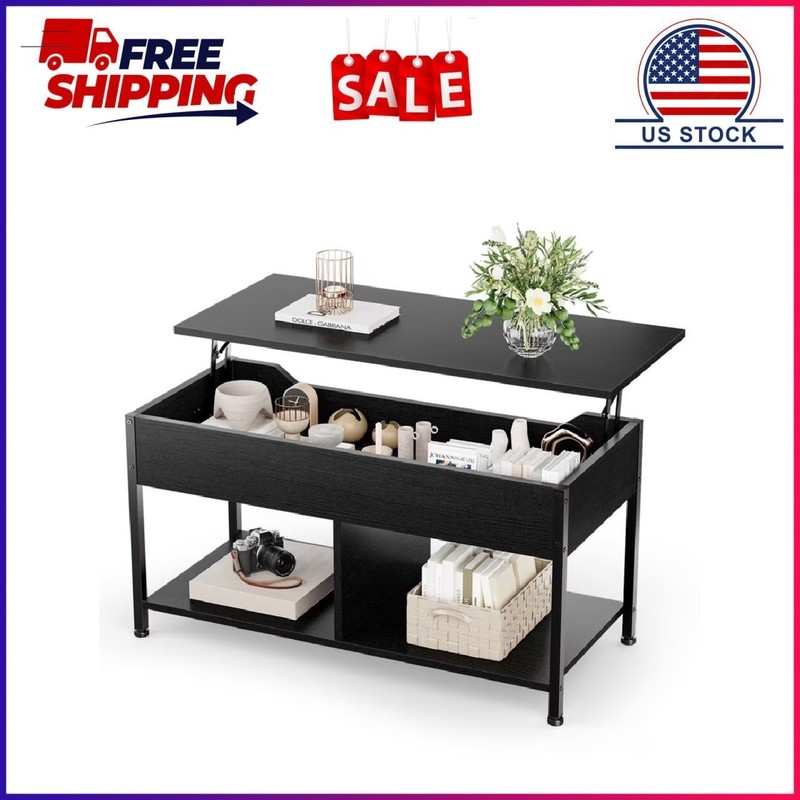 Gianna Lift Top Coffee Table with Storage 39″ Center Table with Hidden Compartme