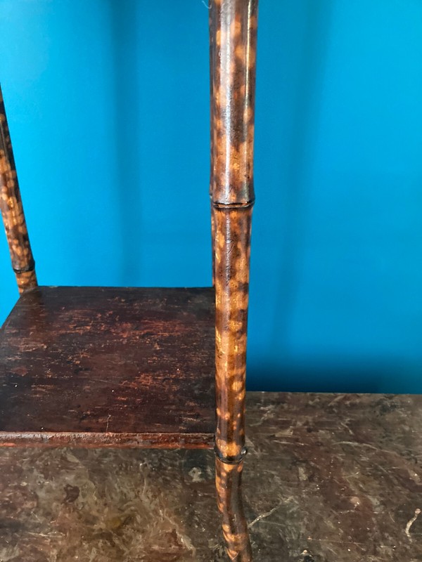 Vintage Bamboo Wicker Rattan Stand End Table Sewing Box gallery