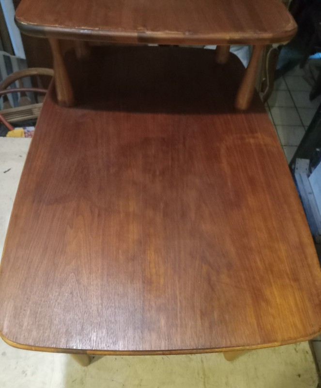 Mid Century Walnut Step End Table / Side Table (SET-112) gallery