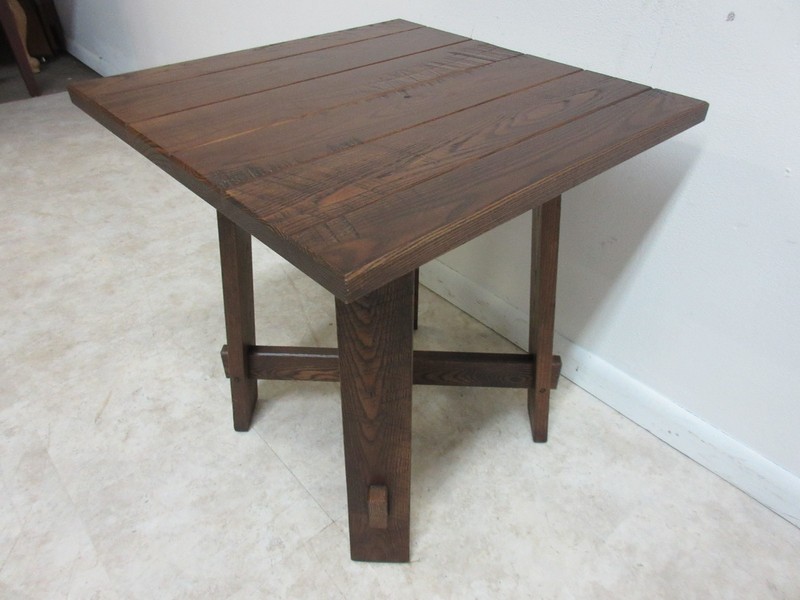 Amish Made Oak Mission Style Lamp End Table Pedestal gallery
