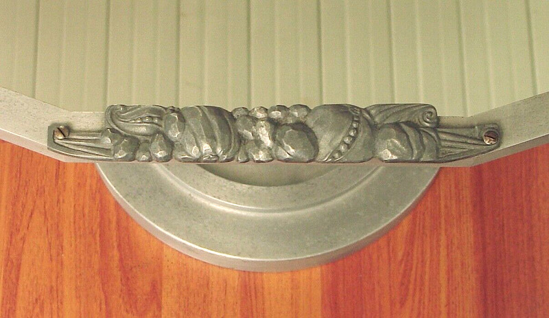 Unique Art Deco Coffee or Occasional Table, All-Aluminum, with Mirrored Tray/Top gallery