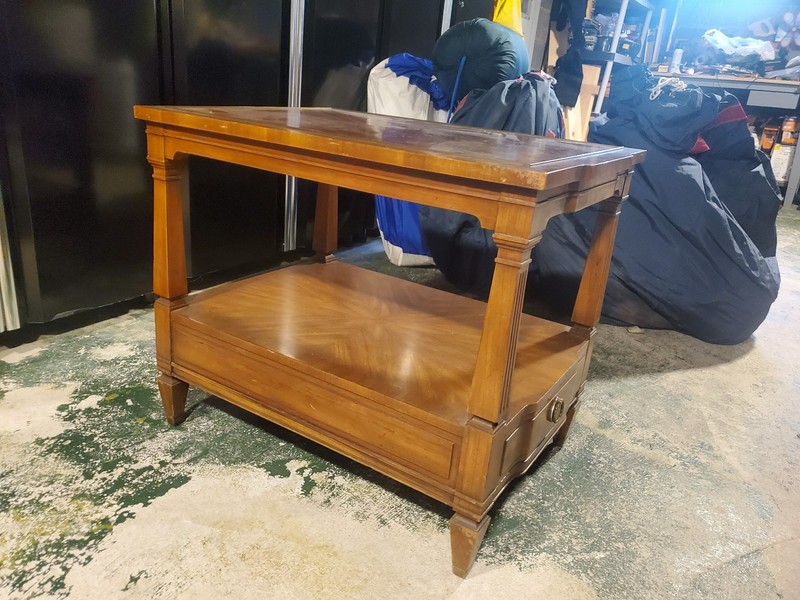 Mid-20th Century Italian Provincial Soild Wood Antiquie End Tables gallery