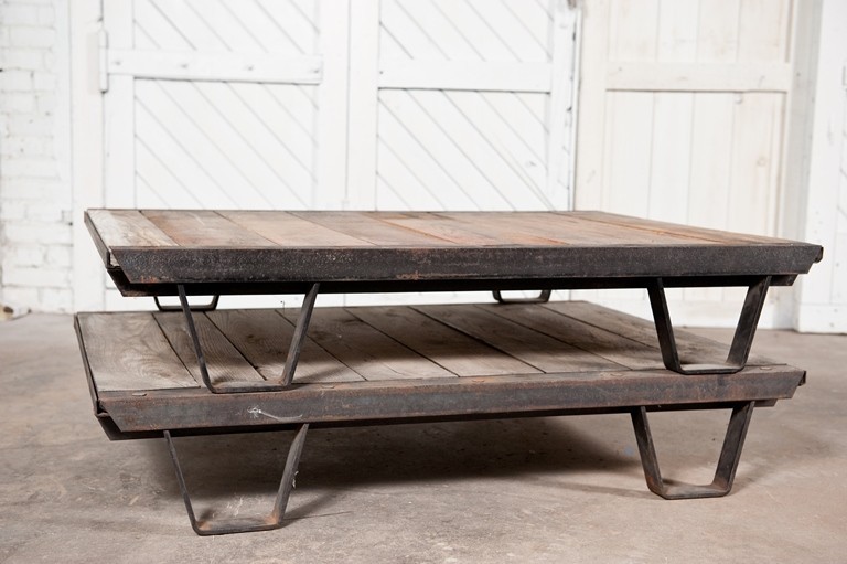 ON SALE!!! 1930's Industrial Wooden Pallets Iron Rustic Frame gallery
