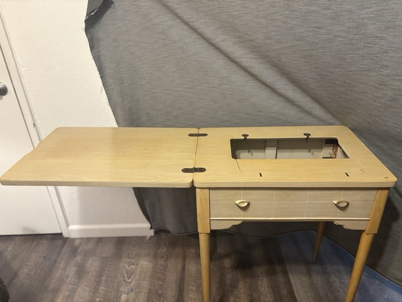 Vintage Mid-Century Modern Sewing Machine Table gallery