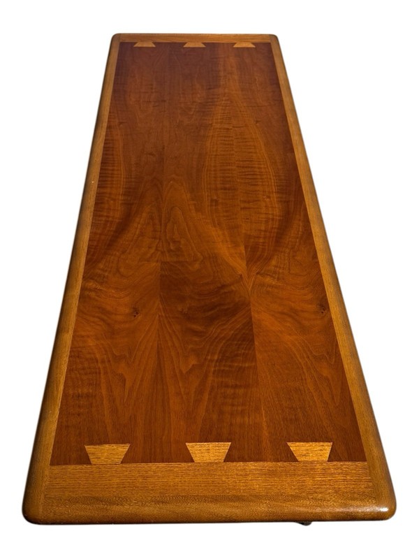 Mid-Century Modern Lane Acclaim Walnut Dovetailed Coffee Table Long 1960’s gallery