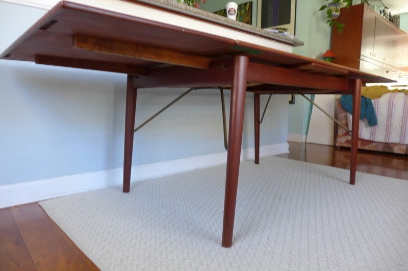 Peter Hvidt & Orla Molgaard Teak Dining Table for John Stuart Denmark 2 Leaves gallery