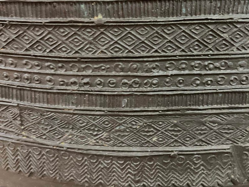 Southeast Asian Bronze Rain Drum Side Table gallery